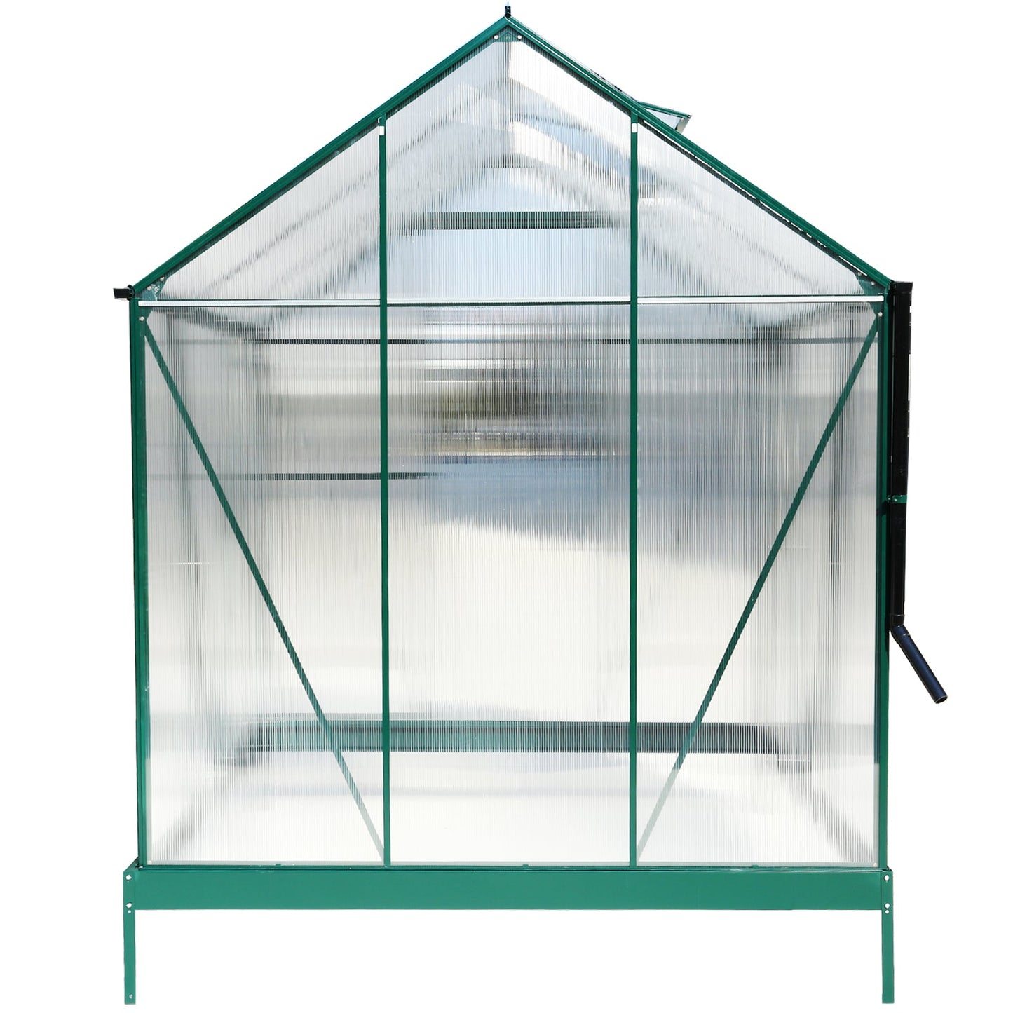6.3'*6.2'*7' Polycarbonate Greenhouse, Heavy Duty Outdoor Aluminum Walk-in