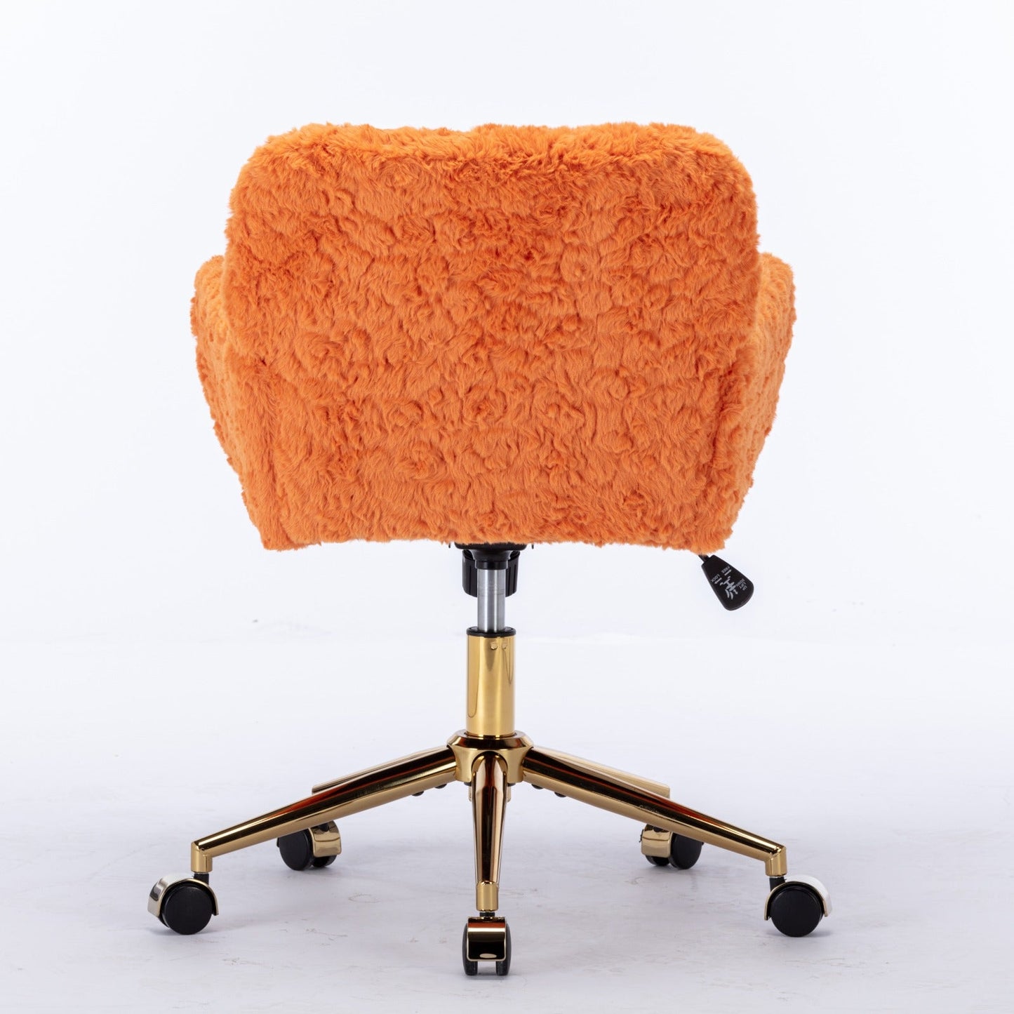 A&A Furniture Office Chair - Adjustable Vanity Chair in Orange