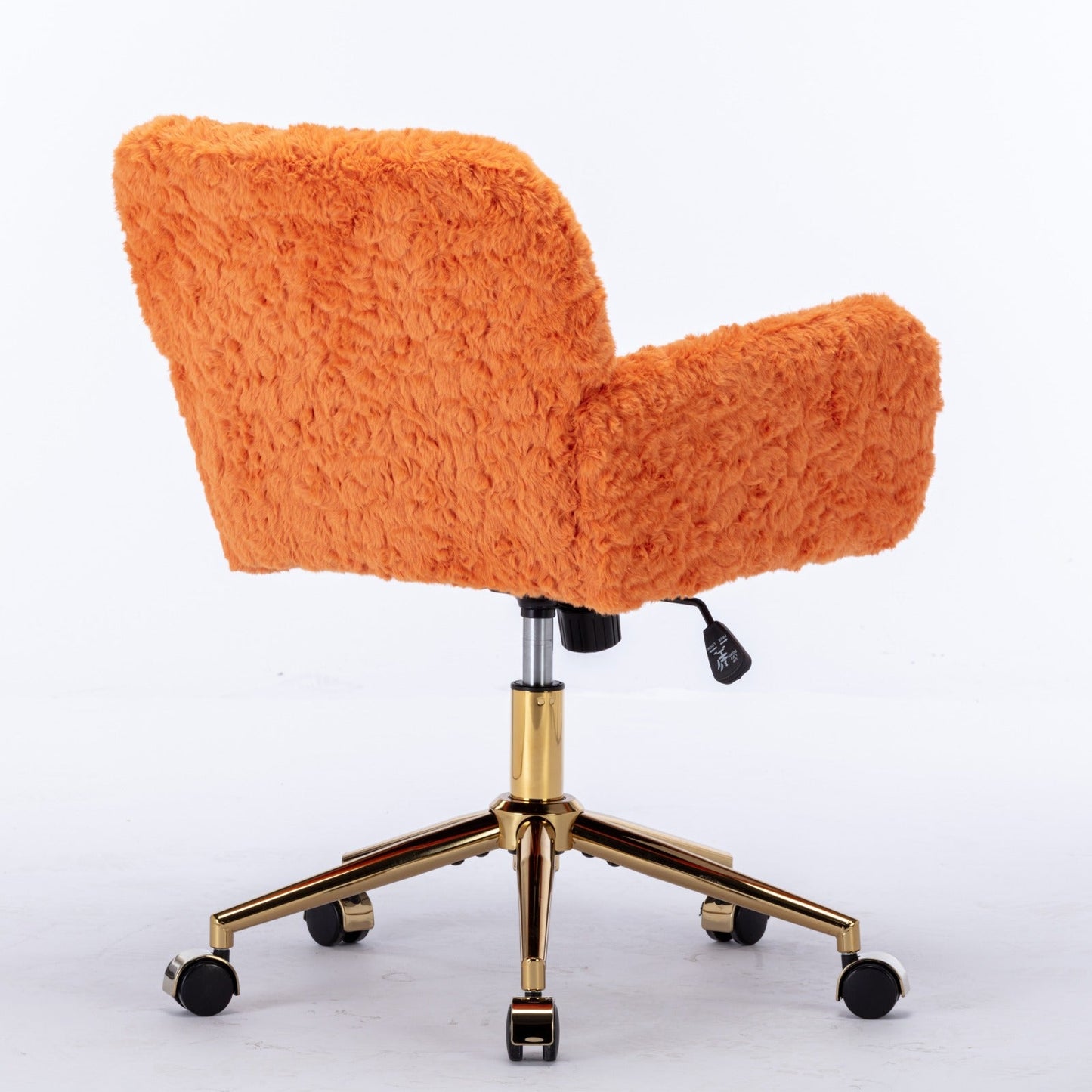 A&A Furniture Office Chair - Adjustable Vanity Chair in Orange