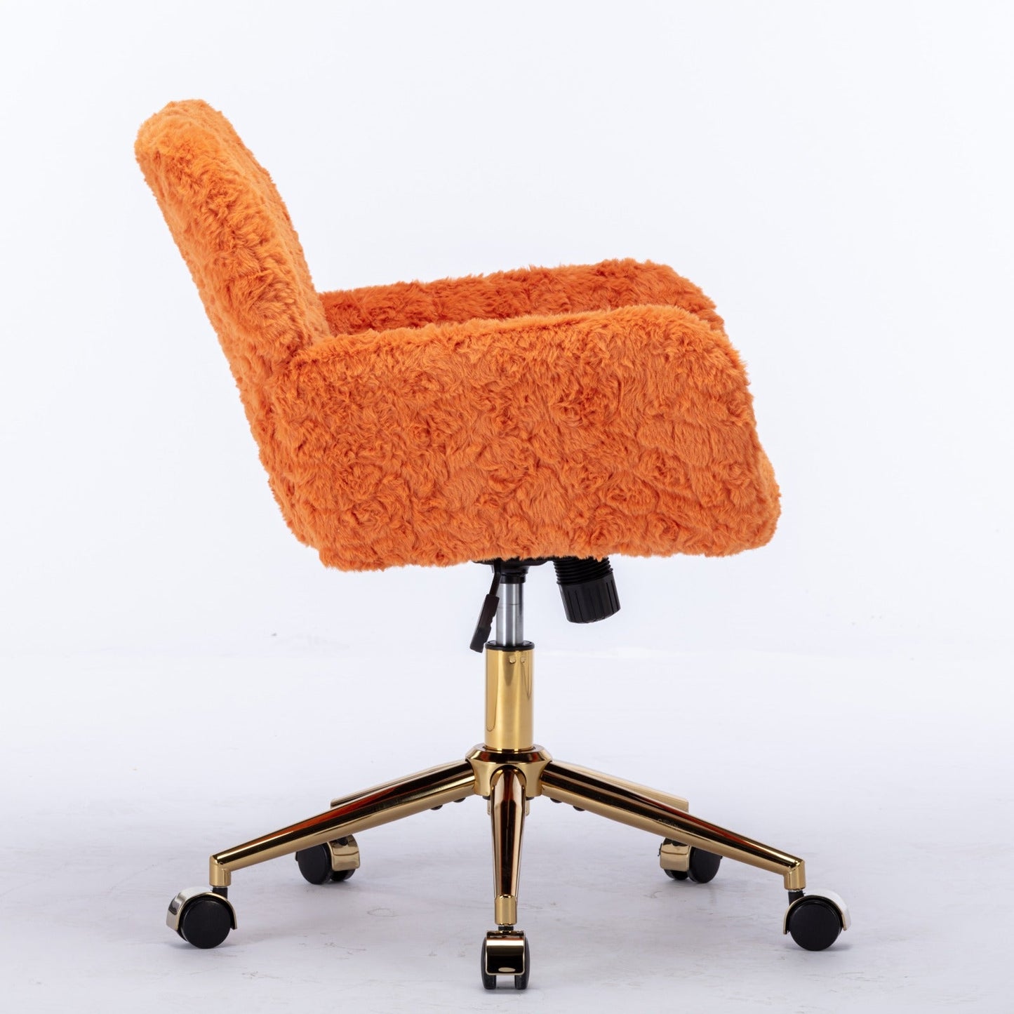 A&A Furniture Office Chair - Adjustable Vanity Chair in Orange