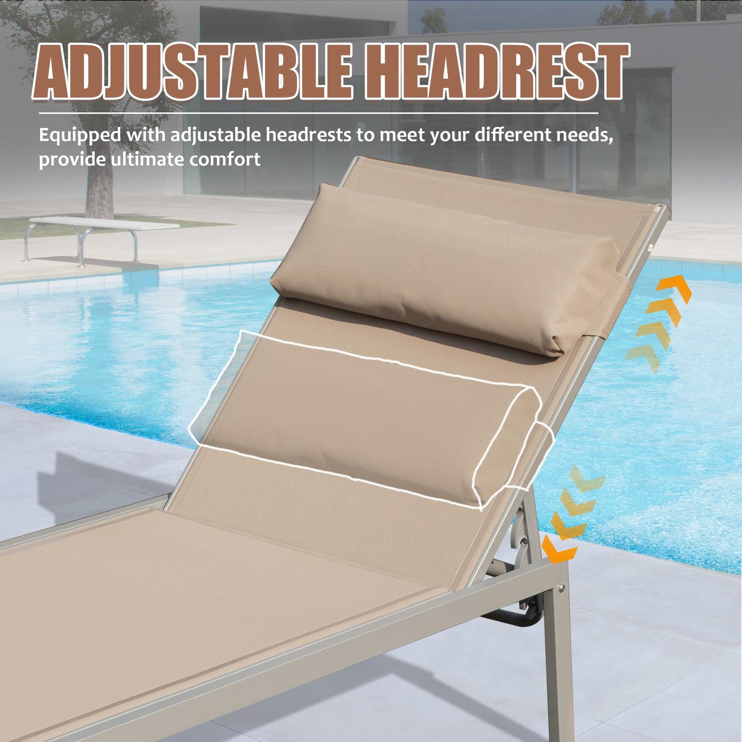 Patio Chaise Lounge Set of 3