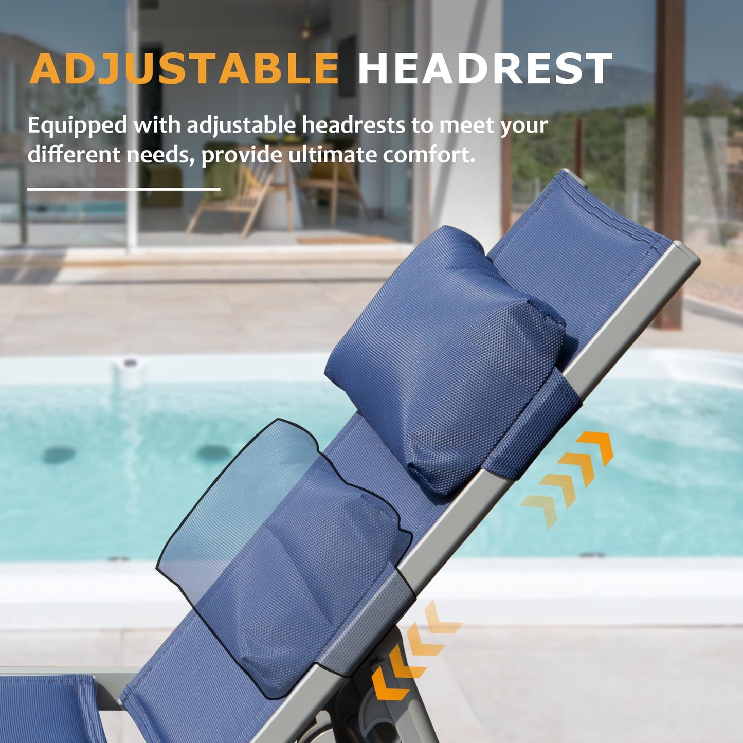 Outdoor Patio Chaise Lounge Set of 3