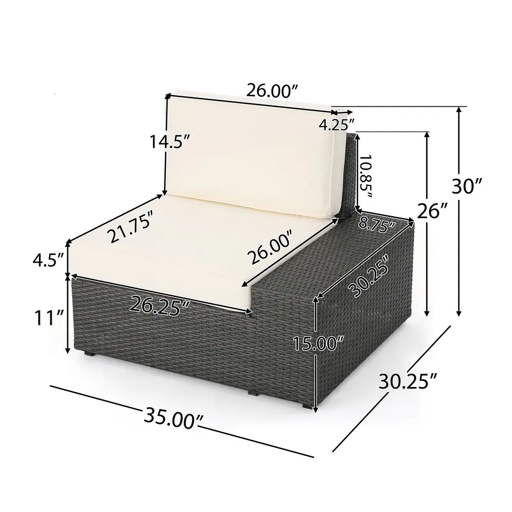 Santa Cruz Outdoor 8-Piece Sectional Set