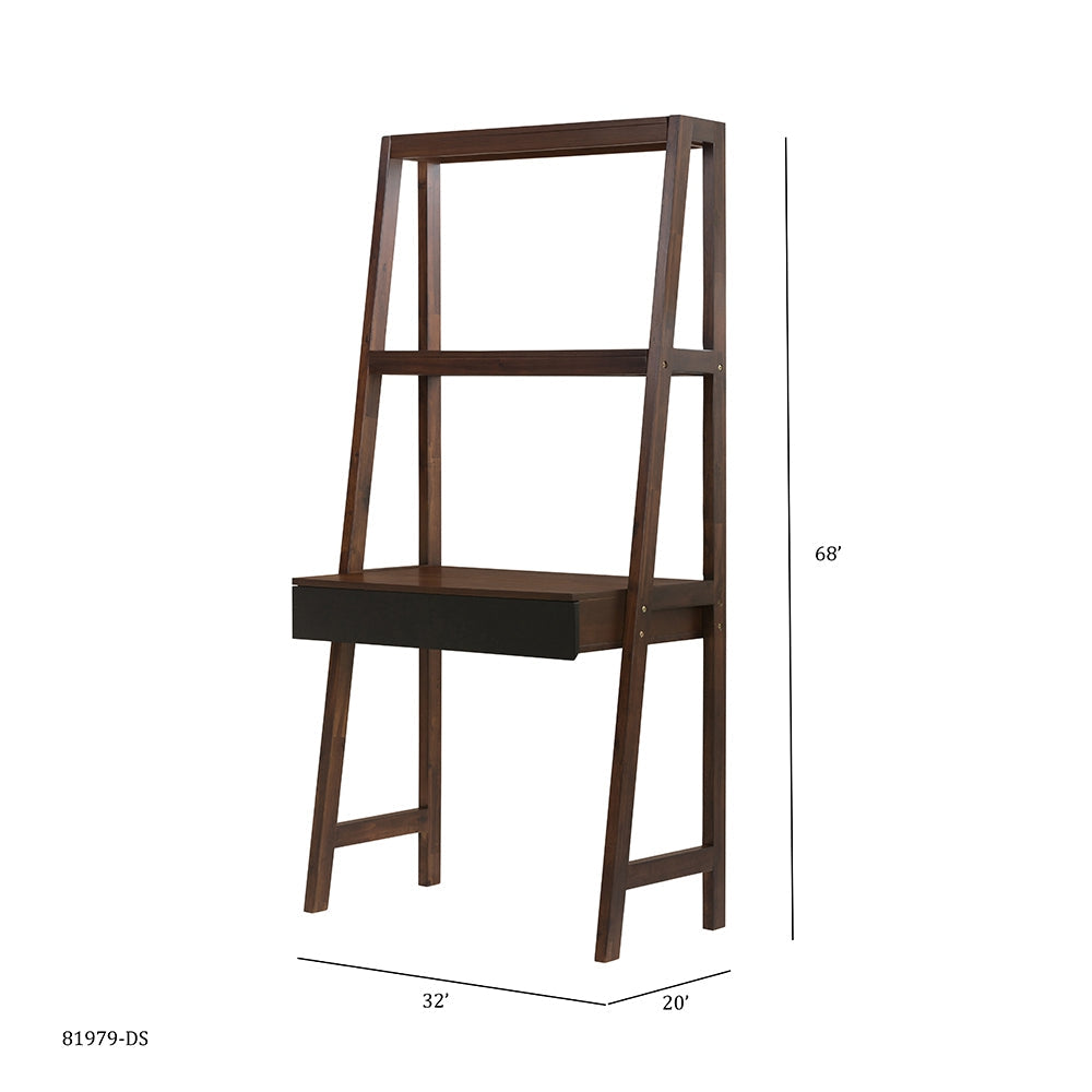 32x20x68" Ladder Desk and Ladder Style Display Shelf