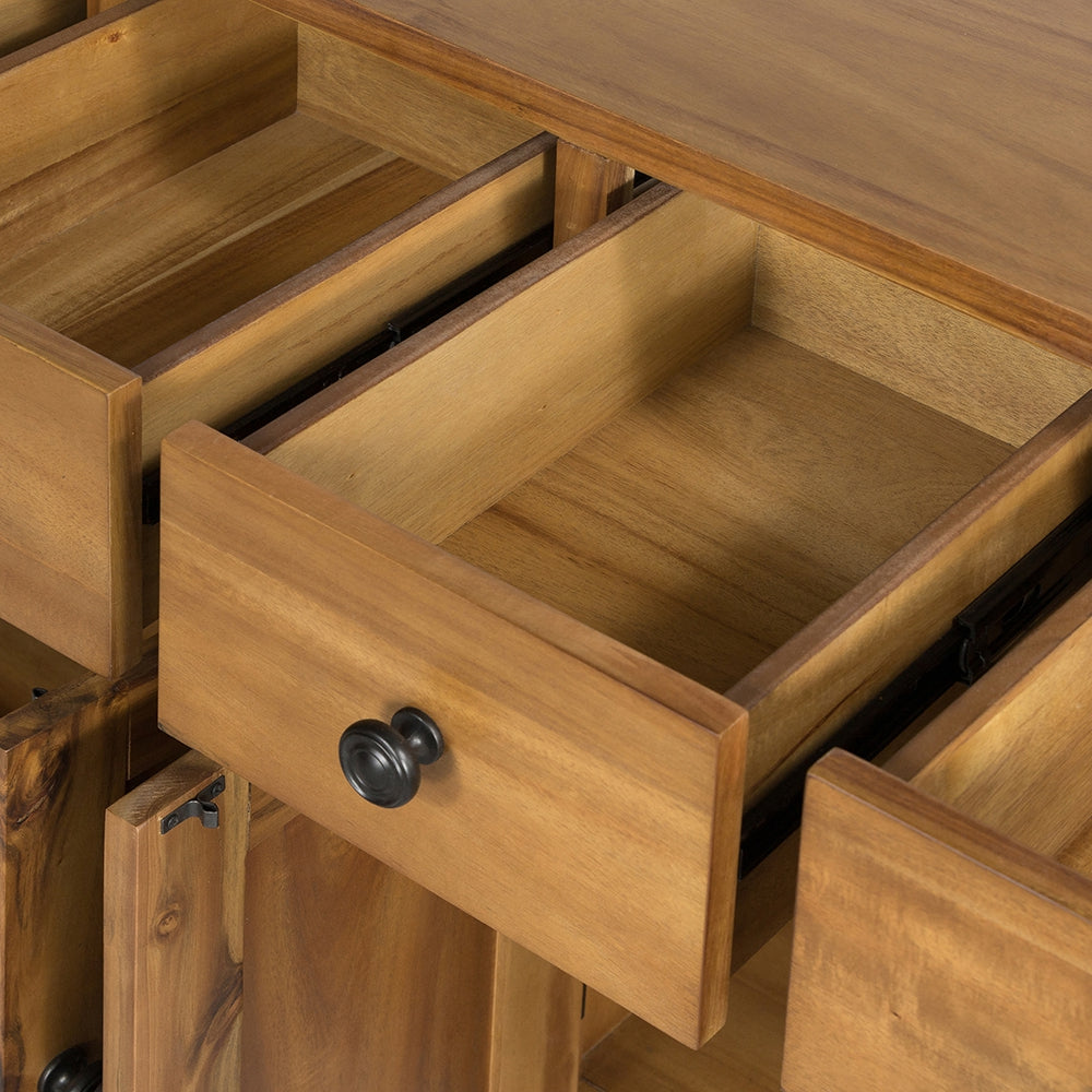 Classic Brown Farmhouse Storage Cabinet