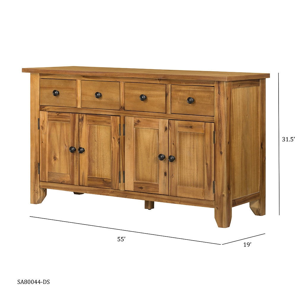 Classic Brown Farmhouse Storage Cabinet