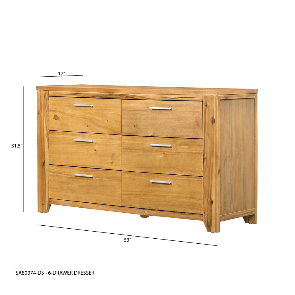 53" 6-Drawer Dresser