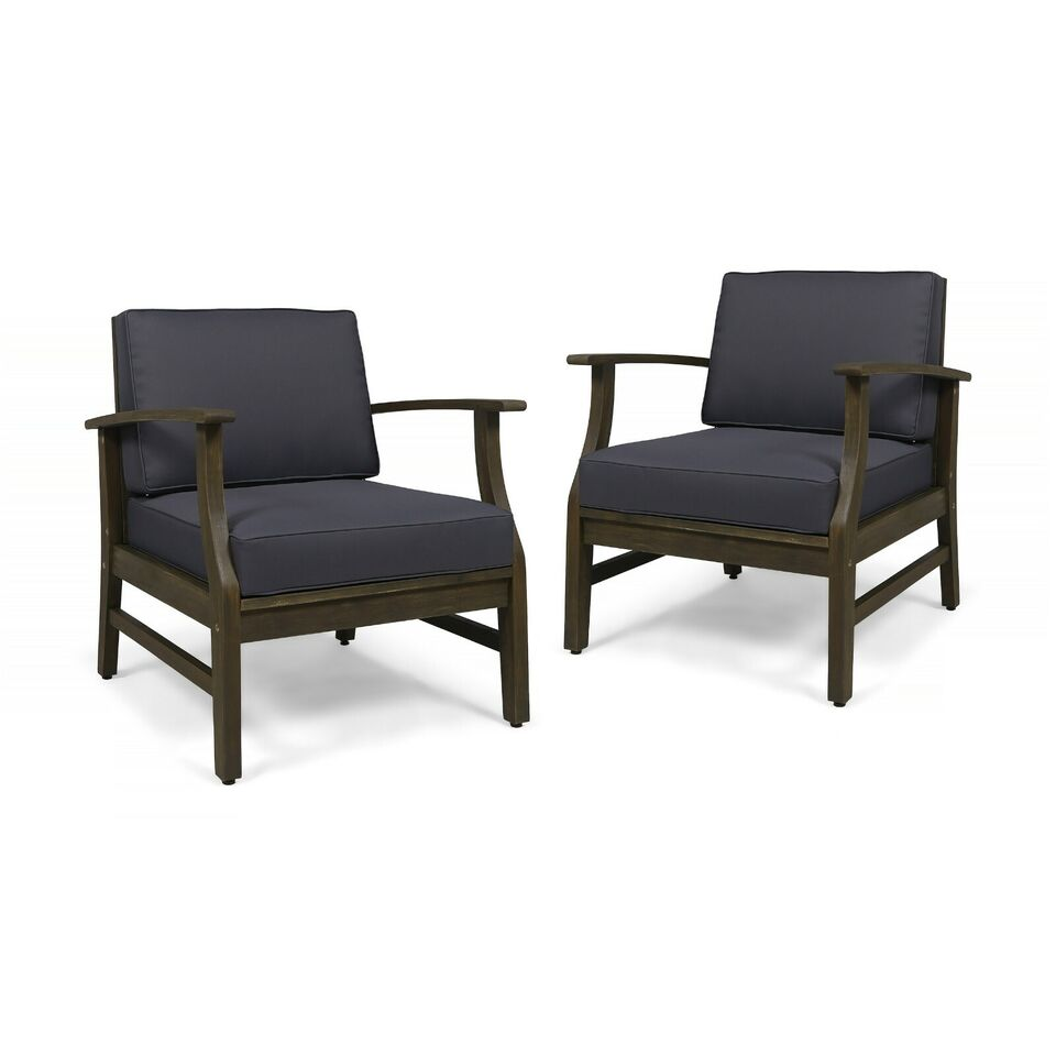 Perla Club Chairs Set of 2, Dark