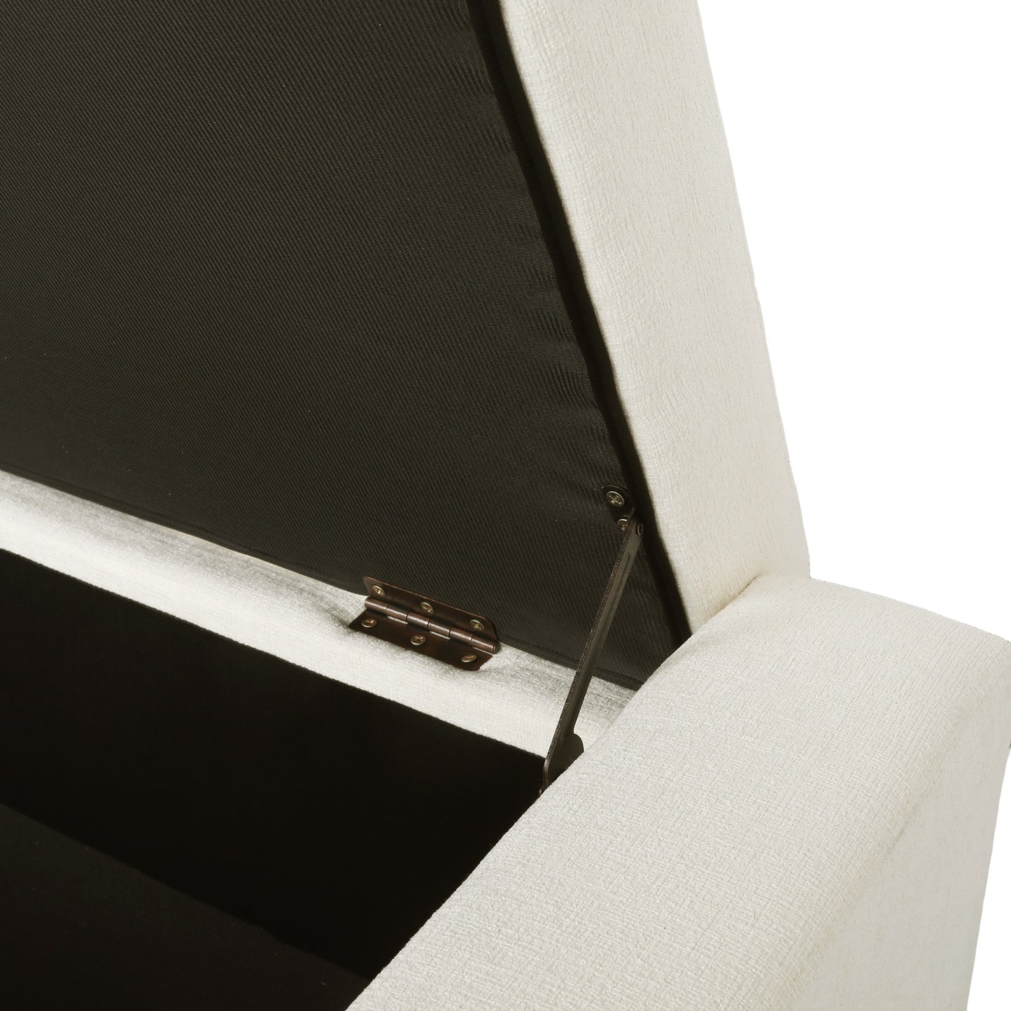 50" Ottoman Bench in Textured Fabric