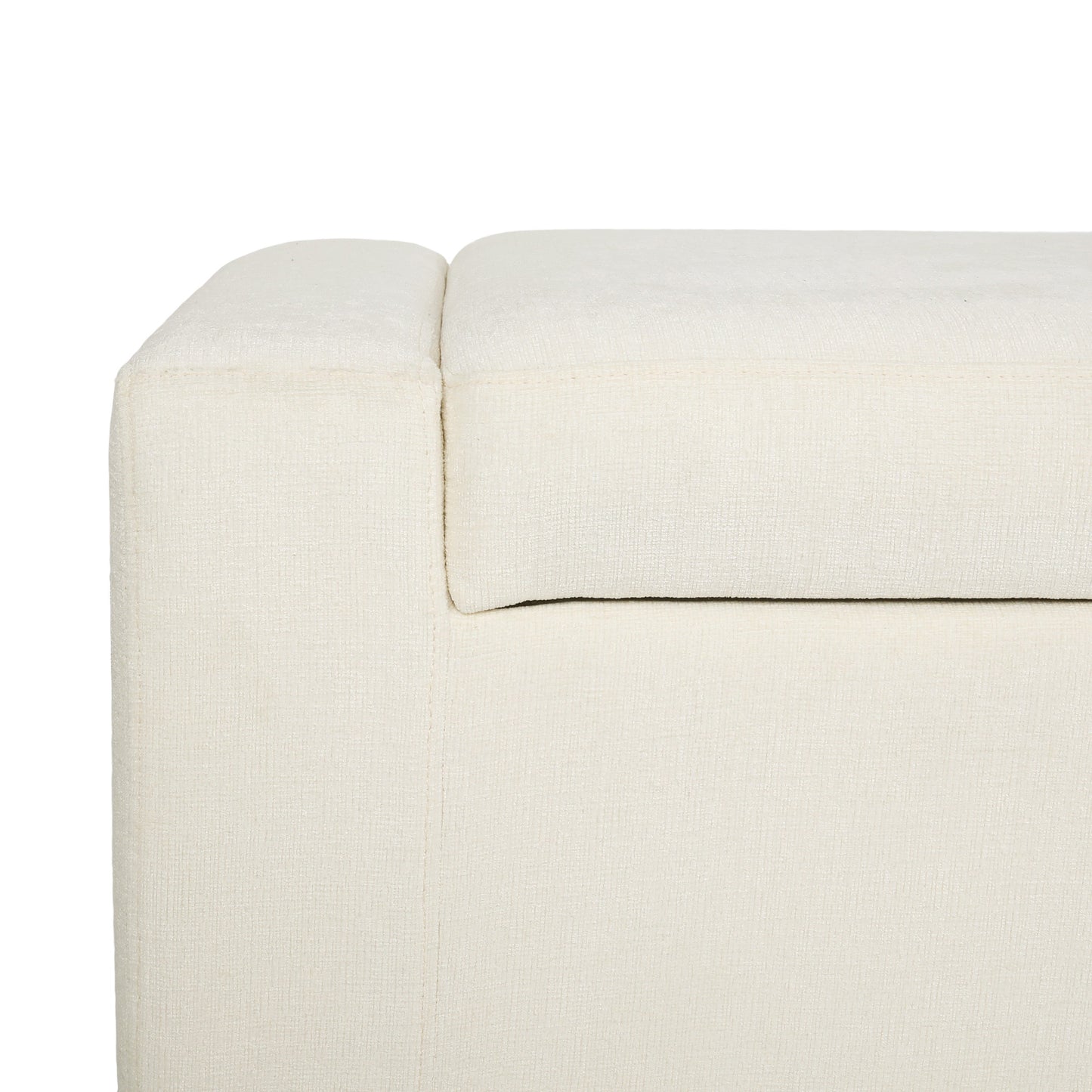 50" Ottoman Bench in Textured Fabric