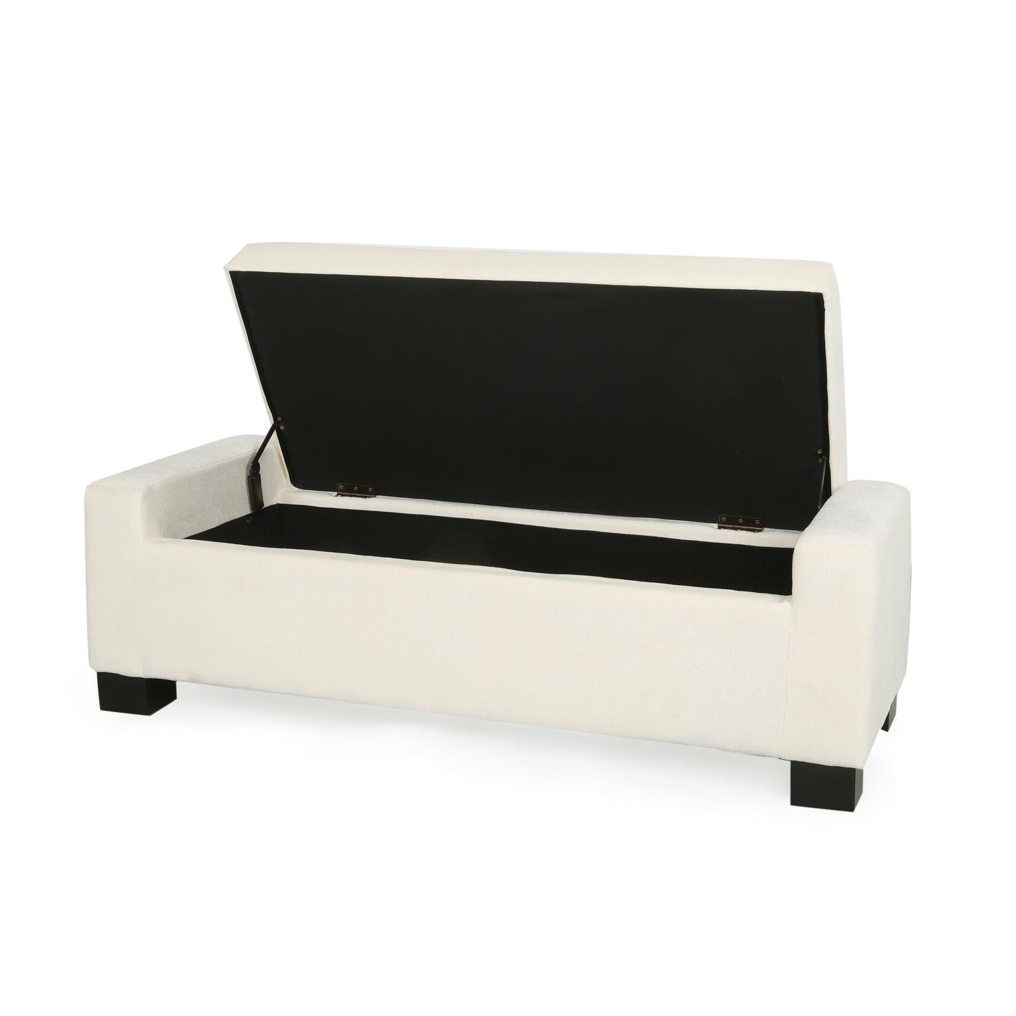 50" Ottoman Bench in Textured Fabric