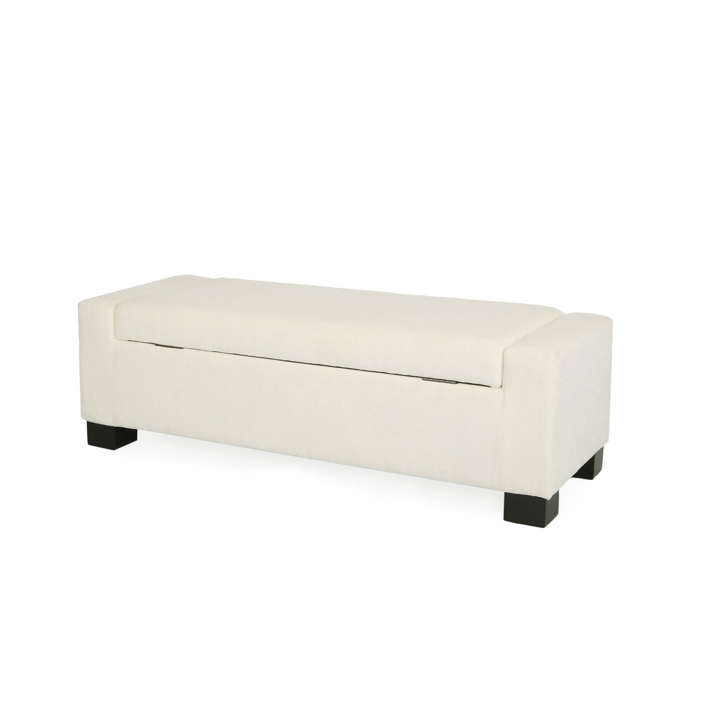 50" Ottoman Bench in Textured Fabric