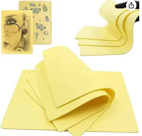 Kit d'entraînement 6 pièces pour tatouage, peau factice en silicone vierge épaisse de 3 mm, 12x8 po