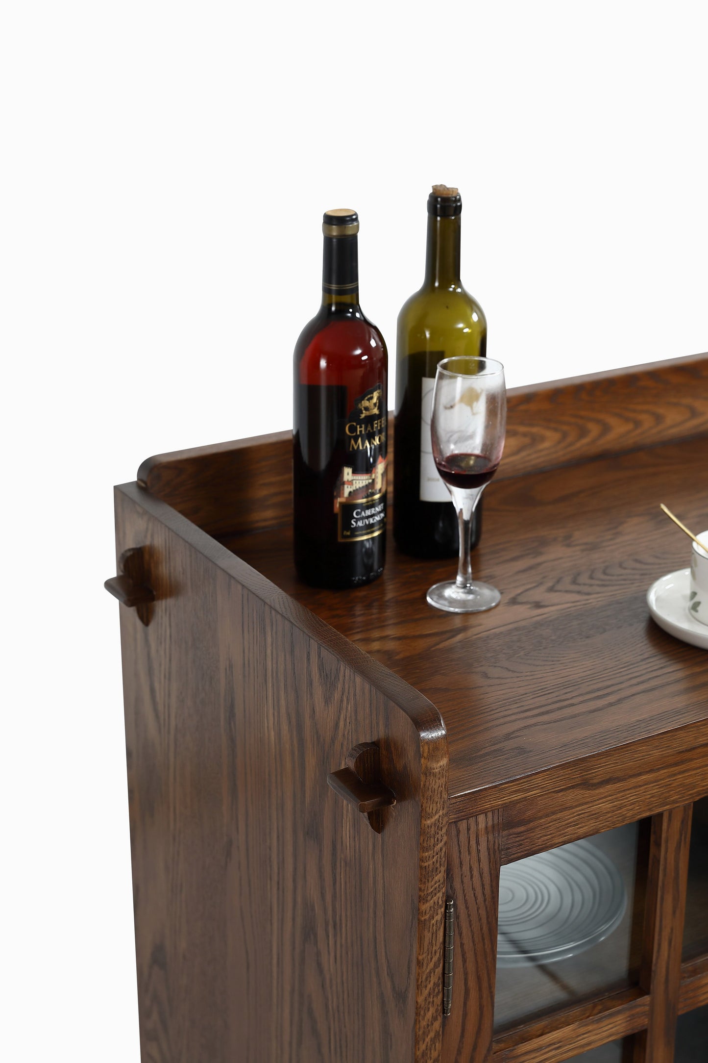 Mission Oak 3 Door Console, TV Stand - Walnut (W1)