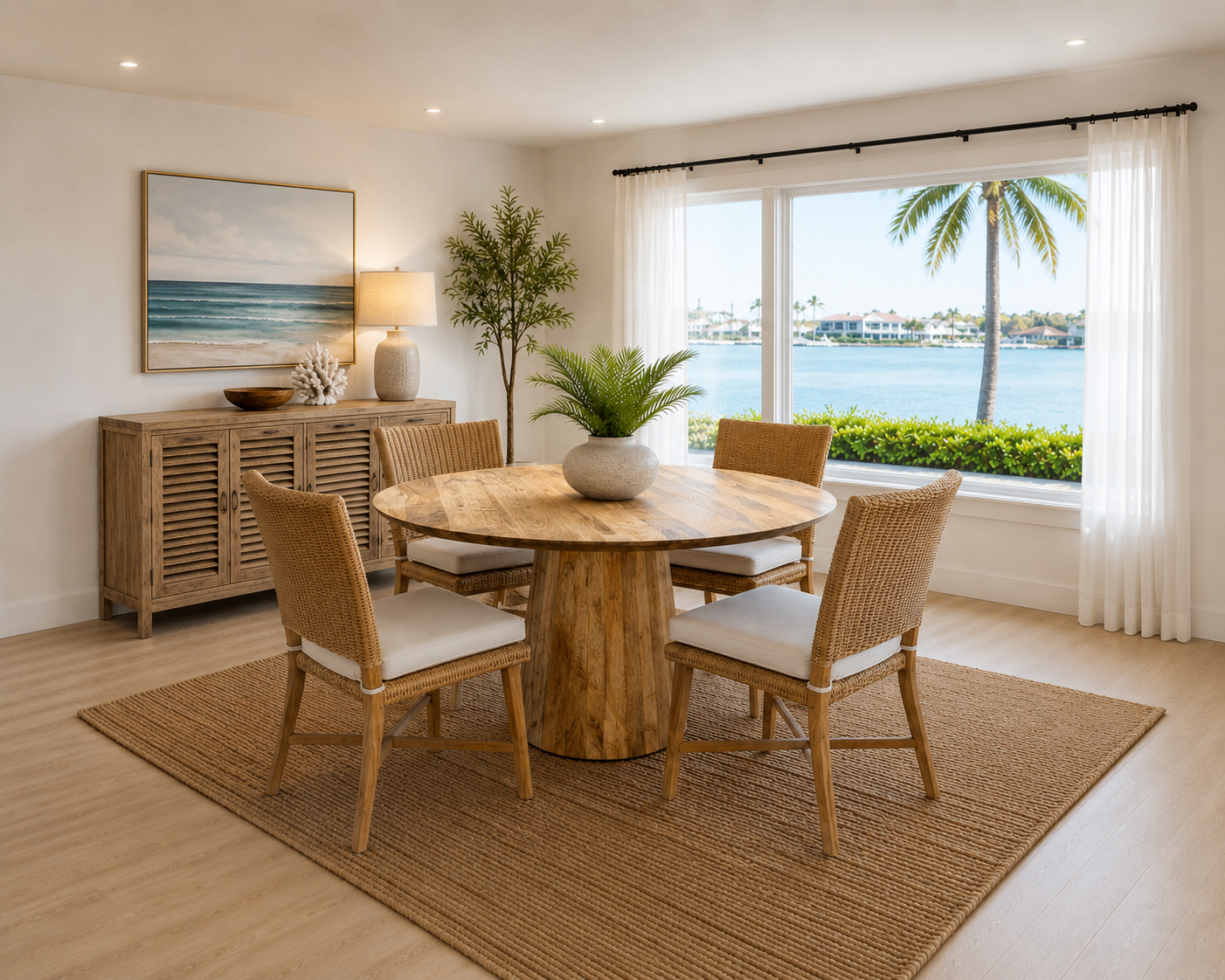 Mango Wood Dining Table (round)- 47 x 47 x 30 in