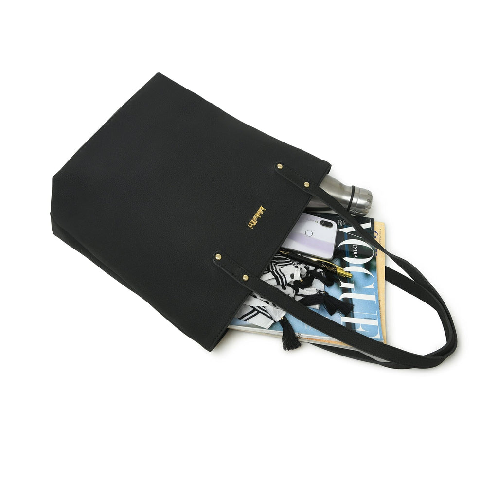 Sac fourre-tout en cuir vegan Era - Noir de minuit