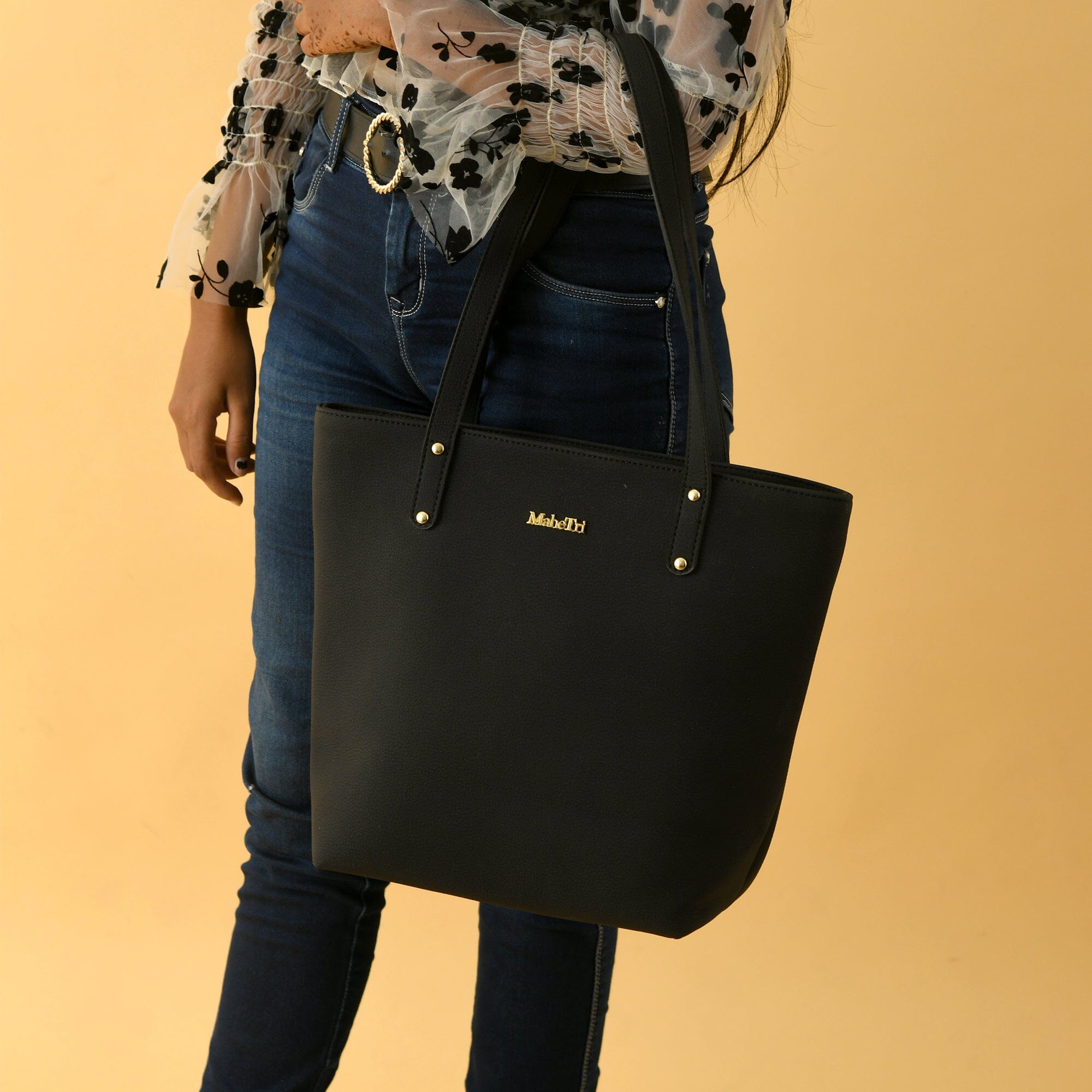 Sac fourre-tout en cuir vegan Era - Noir de minuit