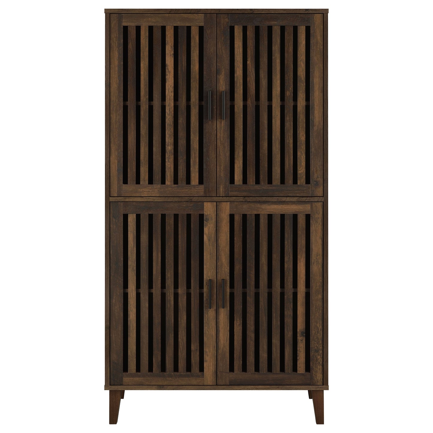 Sakai Dark Pine 4-Door Tall Accent Cabinet