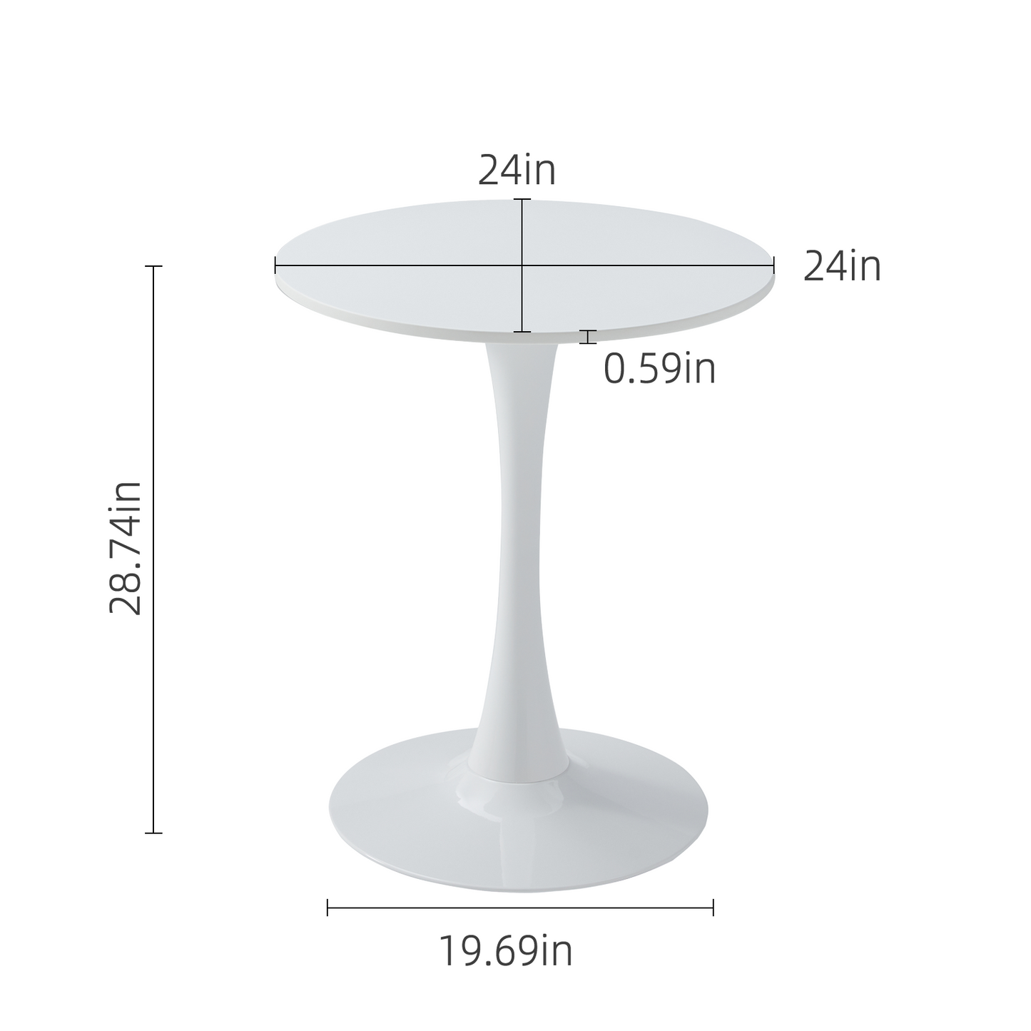 White Round Dining Table