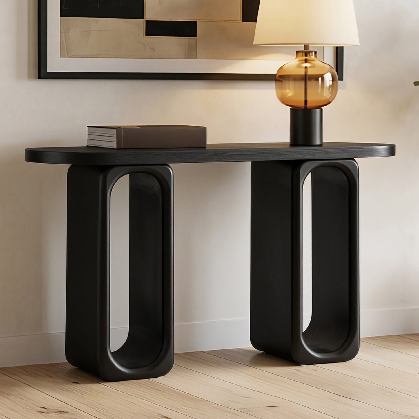 50" Modern Art Sculptural Console Table
