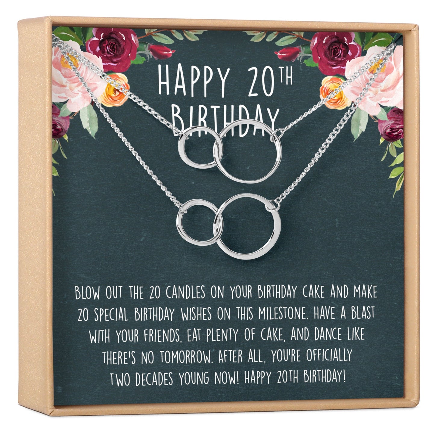 20th Birthday Necklace, Multiple Styles