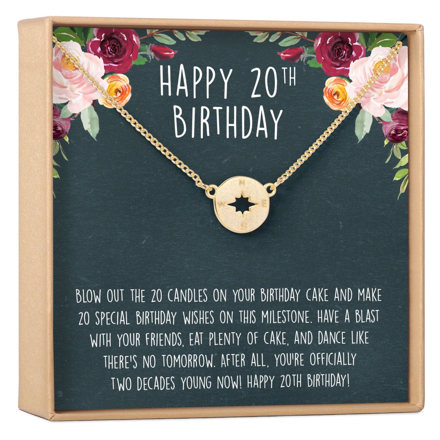 20th Birthday Necklace, Multiple Styles