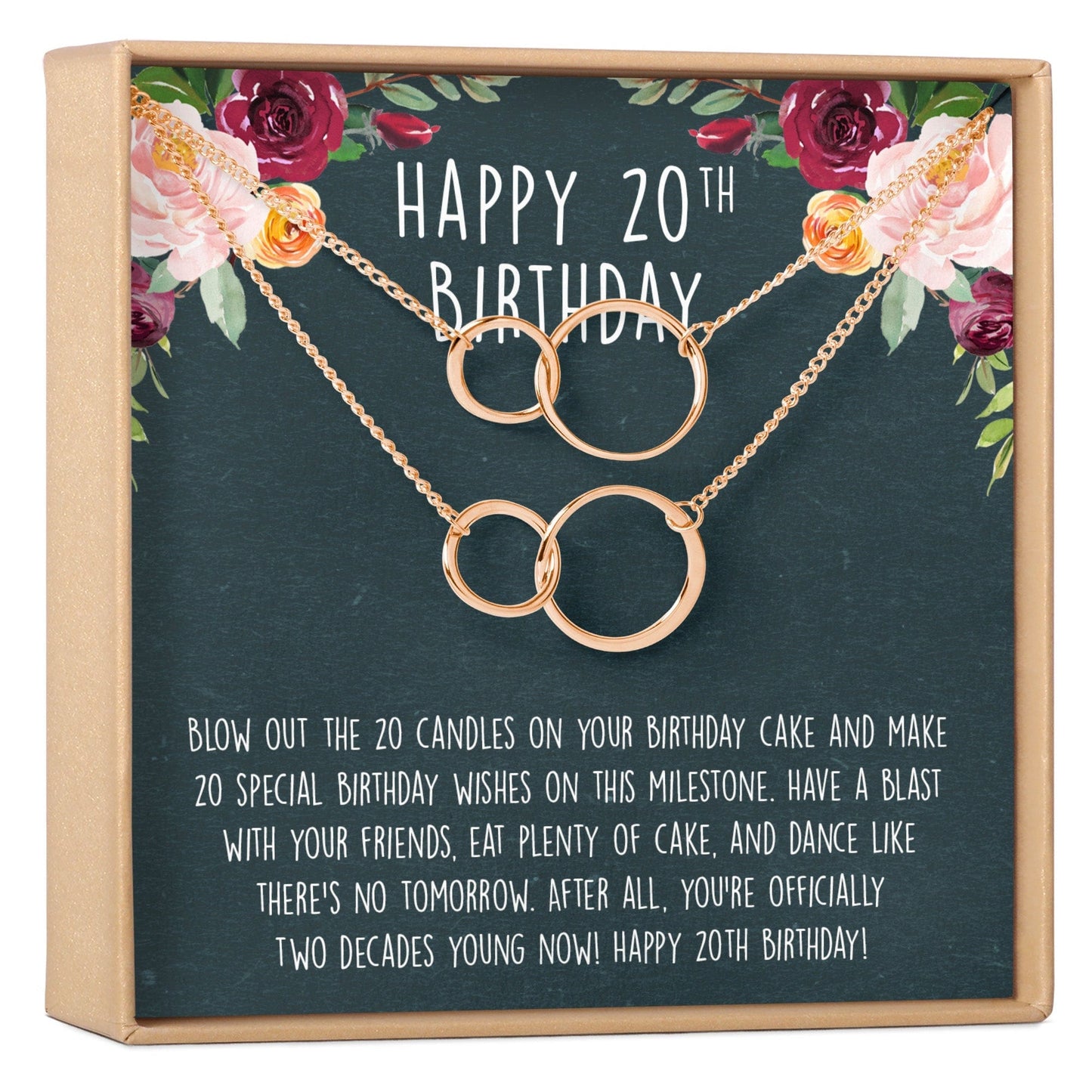 20th Birthday Necklace, Multiple Styles