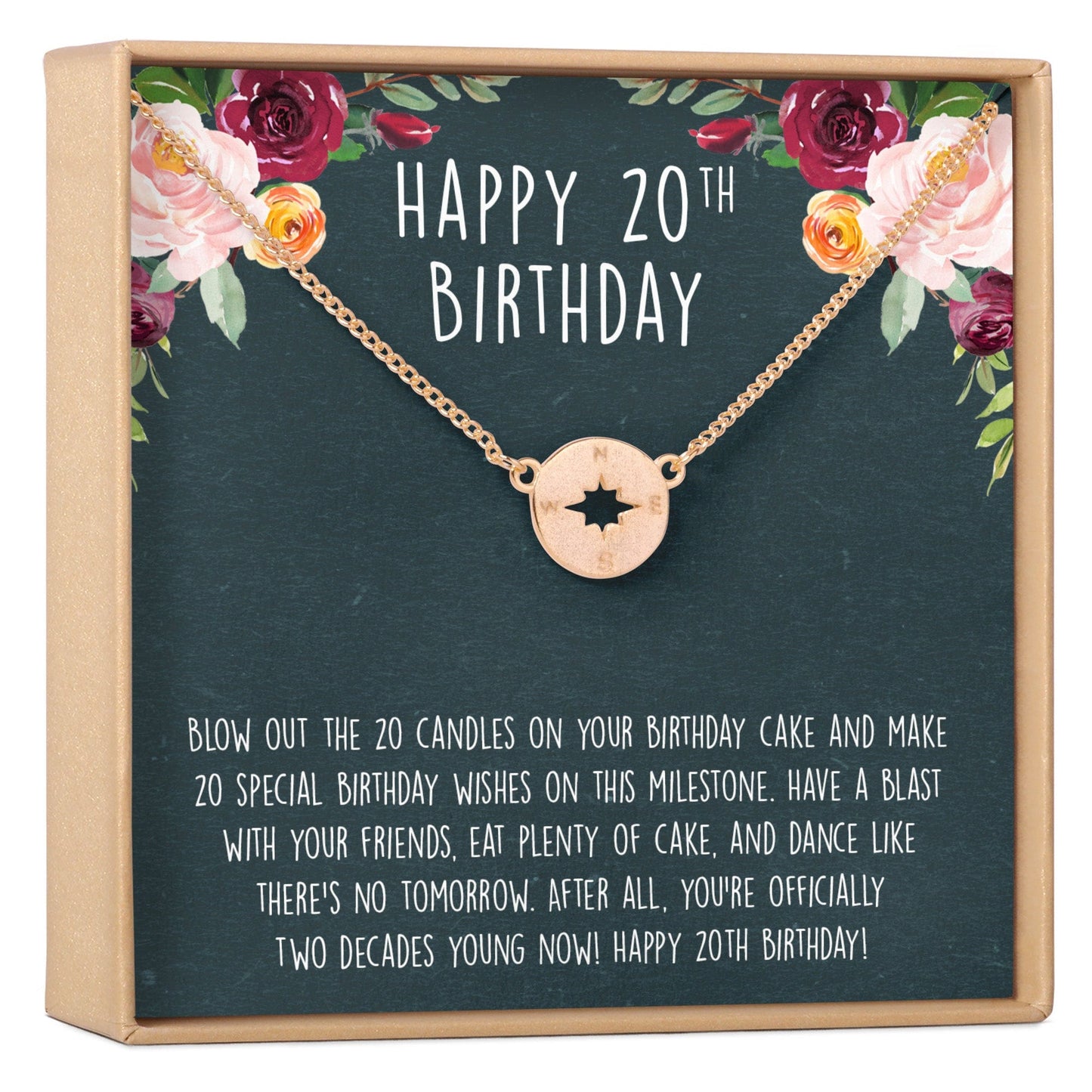20th Birthday Necklace, Multiple Styles