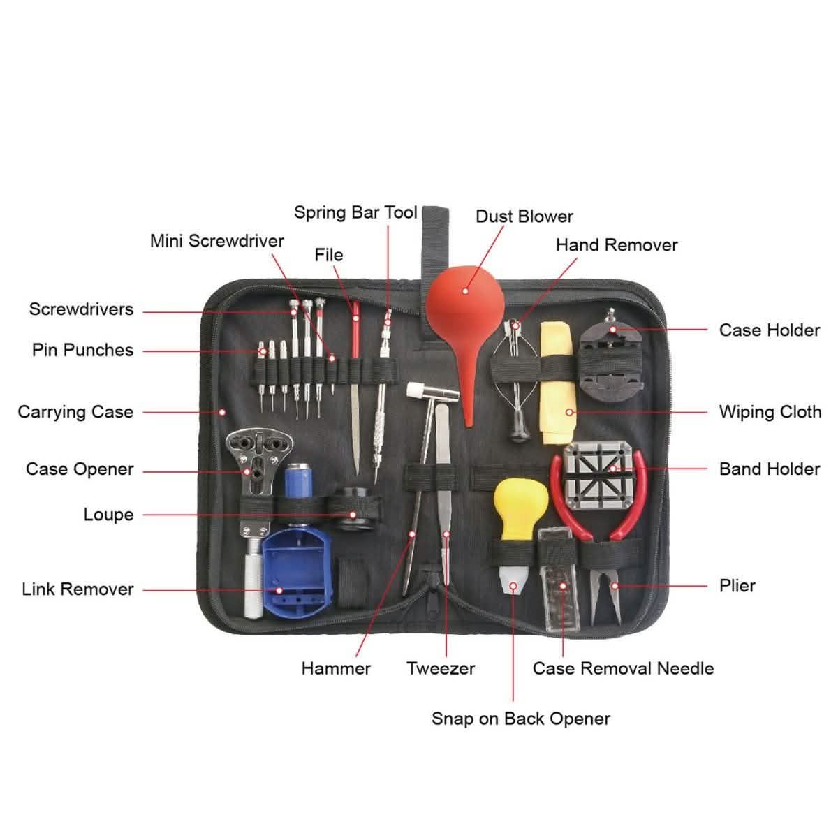 21-Piece: Watch Repair Tool Kit Hand