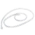 21.25カラット ラボグロウンオーバルダイヤモンド グラデュエーテッドテニスネックレス プラチナ＆14K