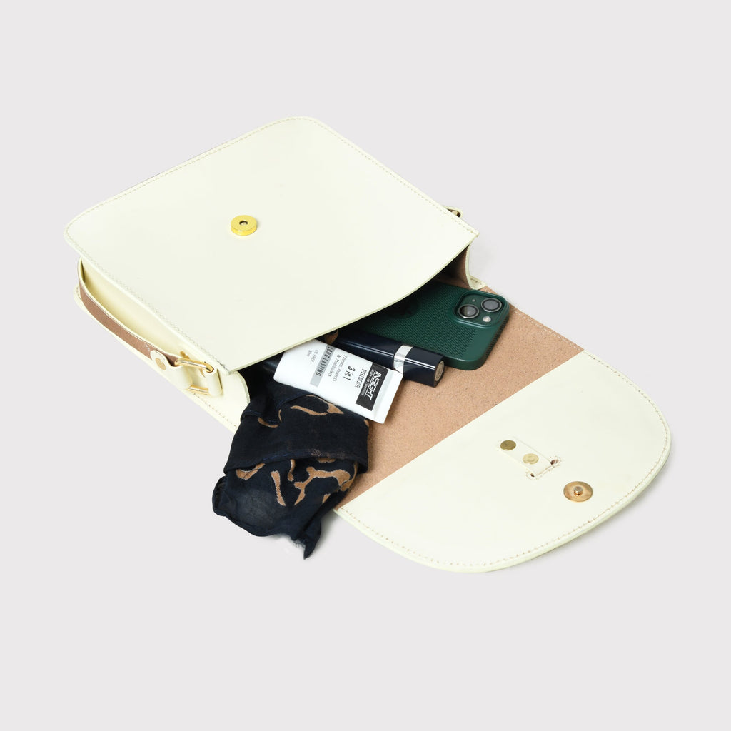 Sac bandoulière blanc élégant