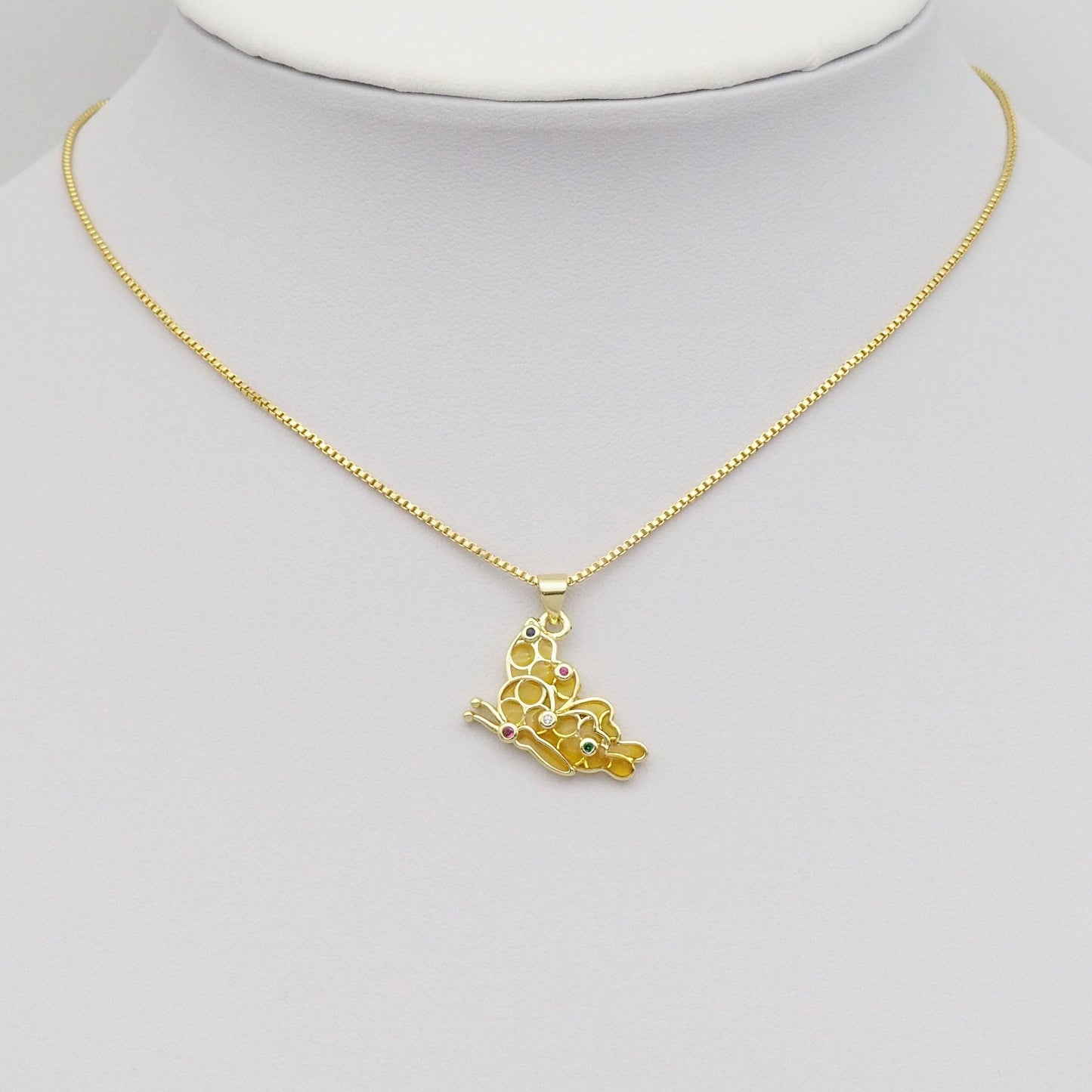 Gold Yellow Butterfly Charm, Sku#LK869