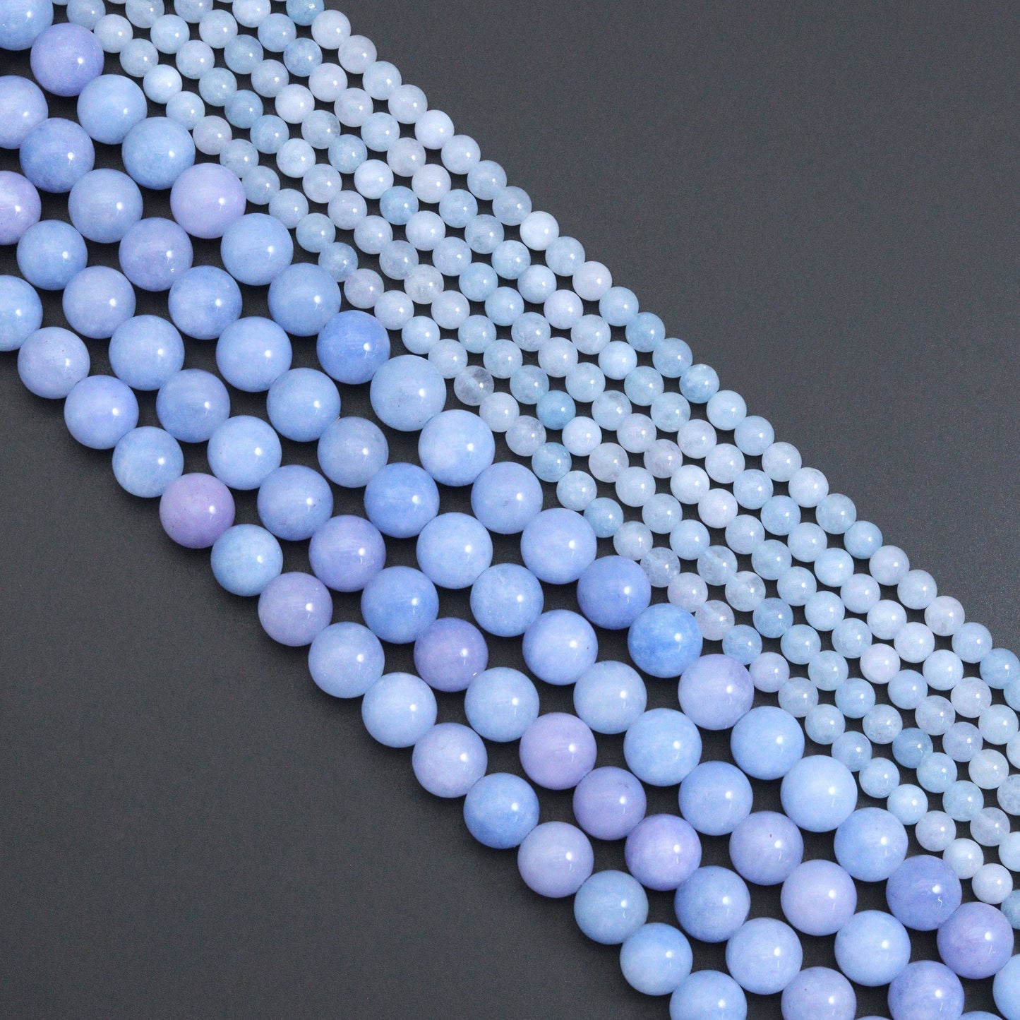Aqua Blue Jade Round Smooth Beads, Sku#U2222c