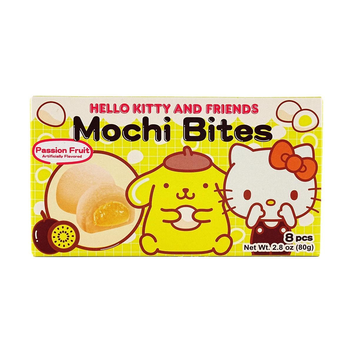 Sanrio Hello Kitty Pompompurin Mochi Bites Passion Fruit Flavor