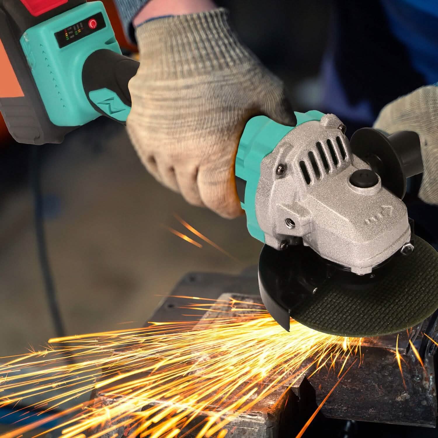 21V Cordless Angle Grinder Kit with Brushless Motor