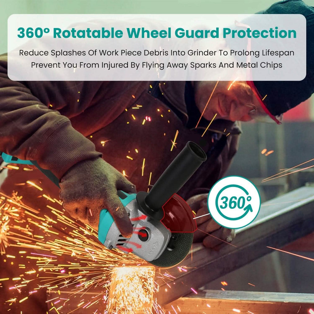 21V Cordless Angle Grinder Kit with Brushless Motor