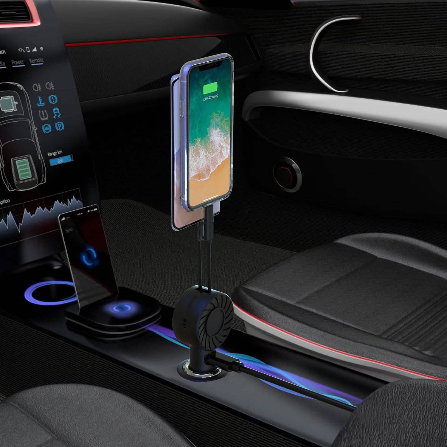 Chargeur de téléphone de voiture rétractable 3-en-1 21W