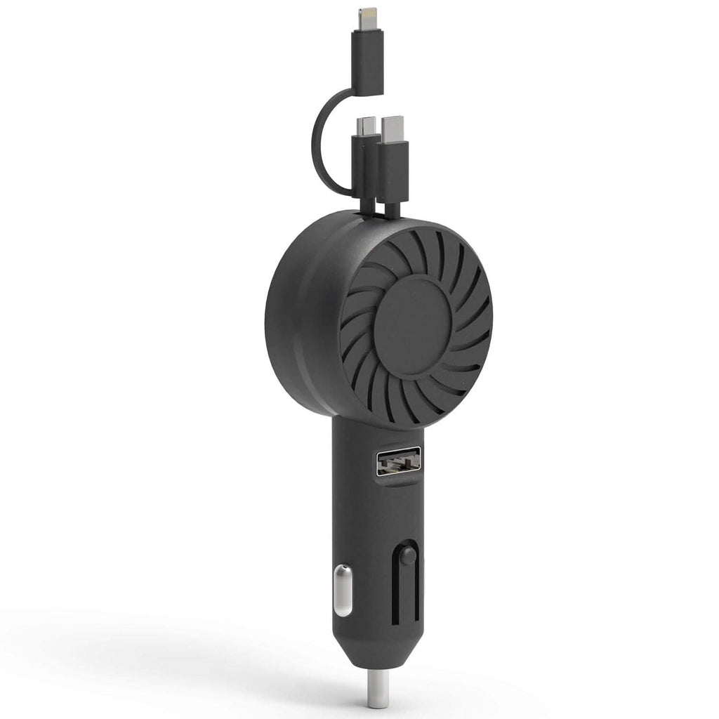 Chargeur de téléphone de voiture rétractable 3-en-1 21W