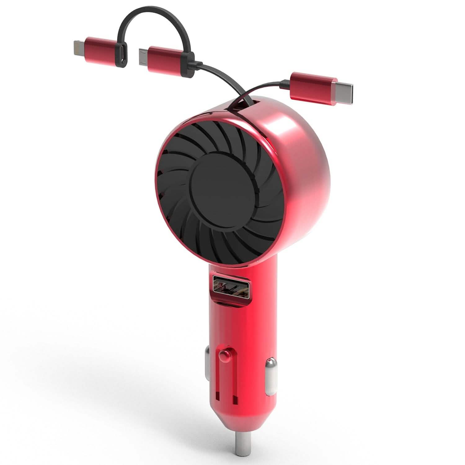 Chargeur de téléphone de voiture rétractable 3-en-1 21W