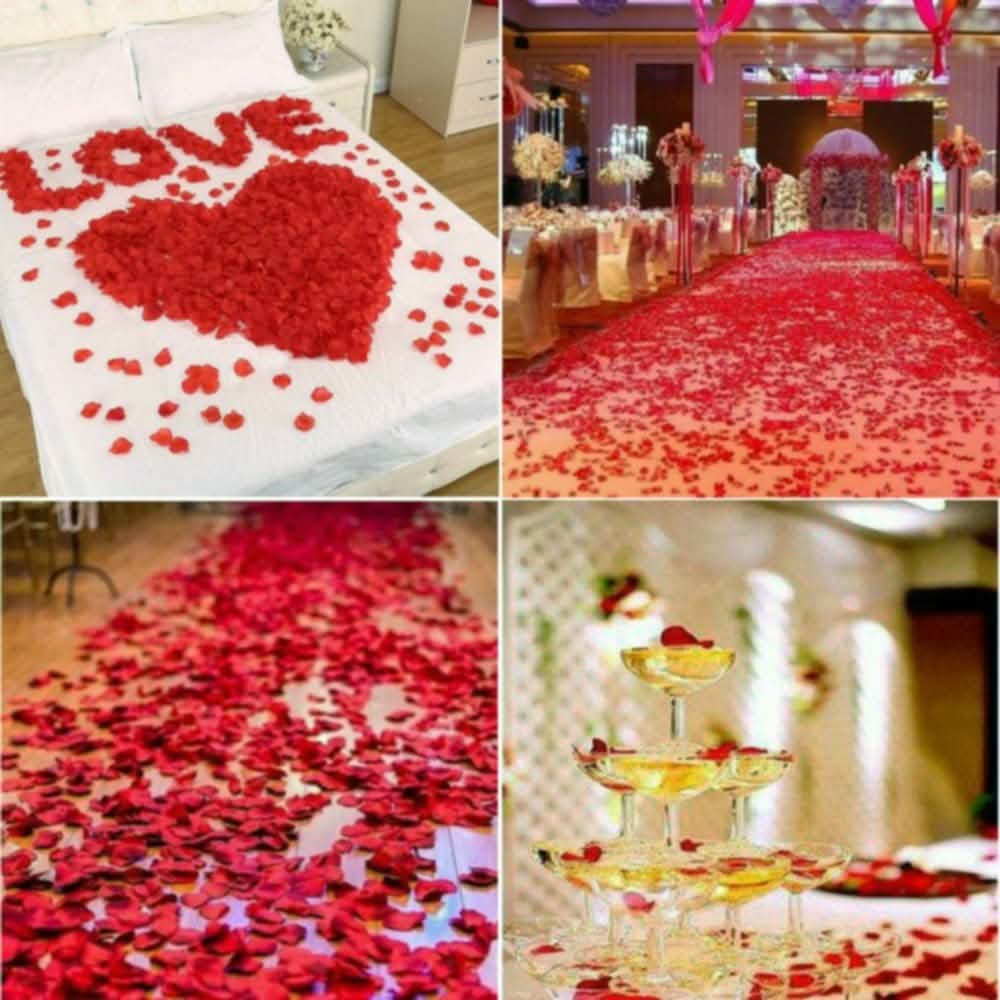 2200 pièces : Pétales de rose en soie pour décoration florale de mariage