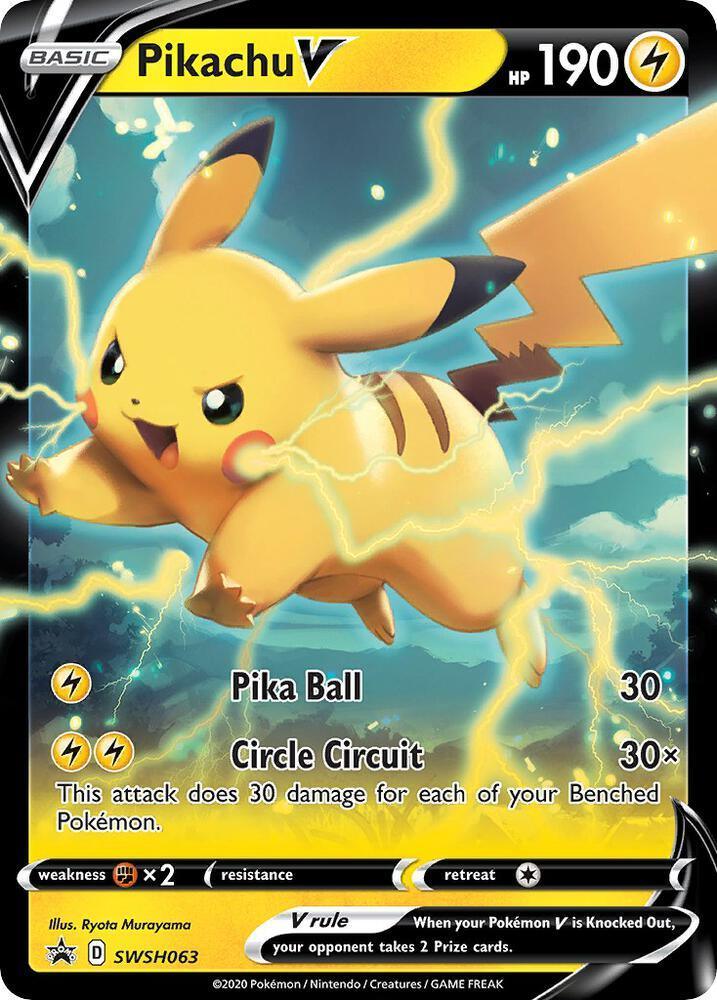 Pikachu V (SWSH063) [Épée et Bouclier : Promos Étoile Noire]
