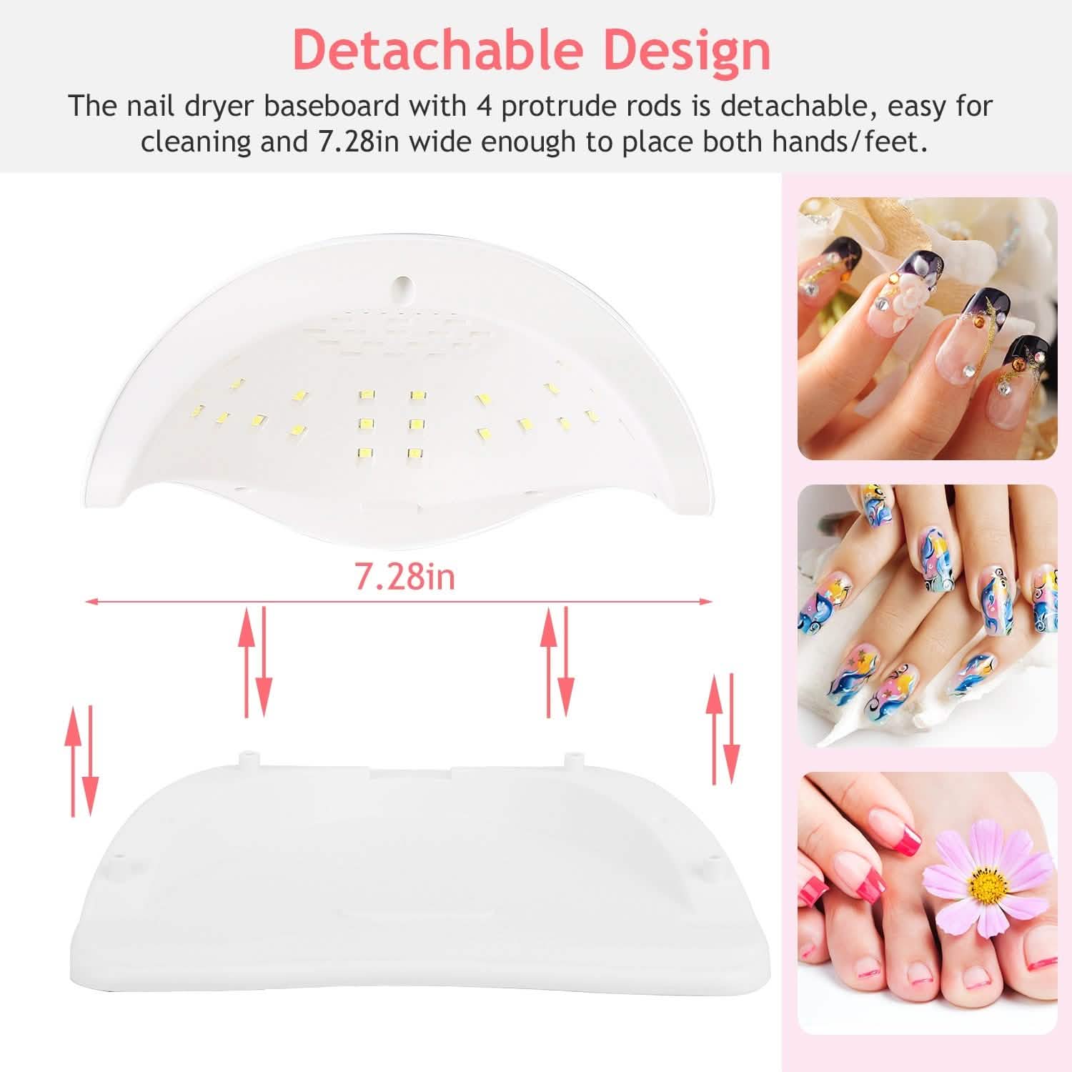 Lampe à ongles UV LED 220W, sèche-vernis gel
