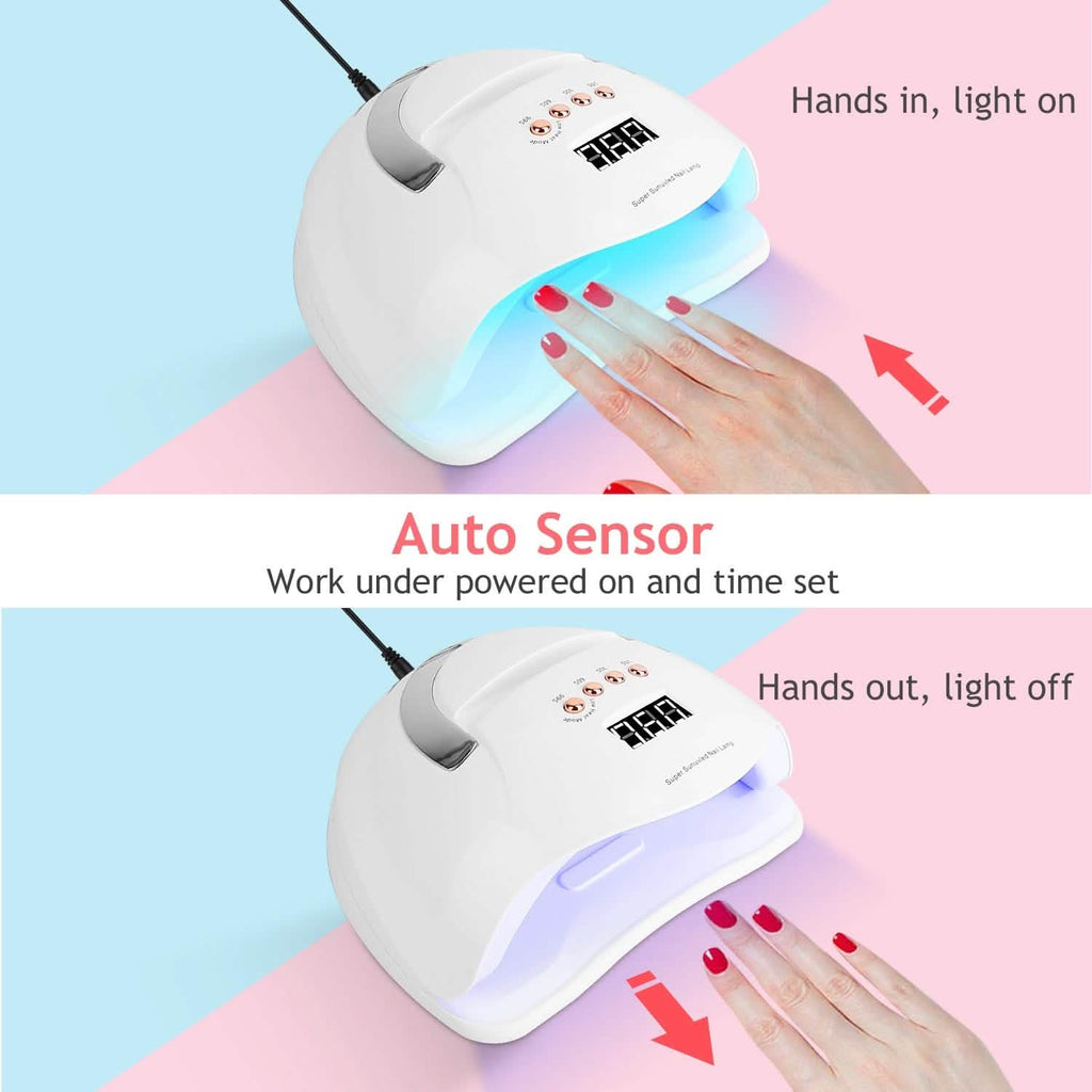 Lampe à ongles UV LED 220W, sèche-vernis gel