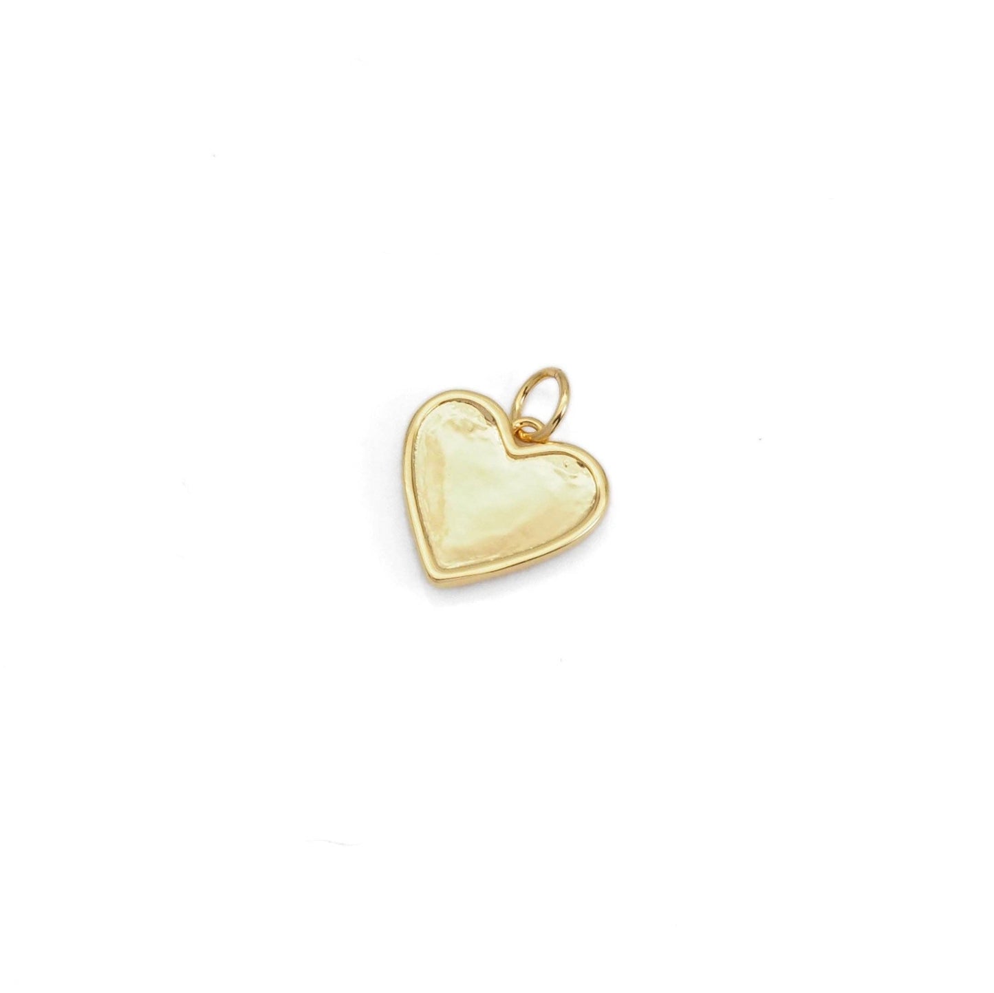 Red Pink Enamel Heart Charm, Sku#Y853