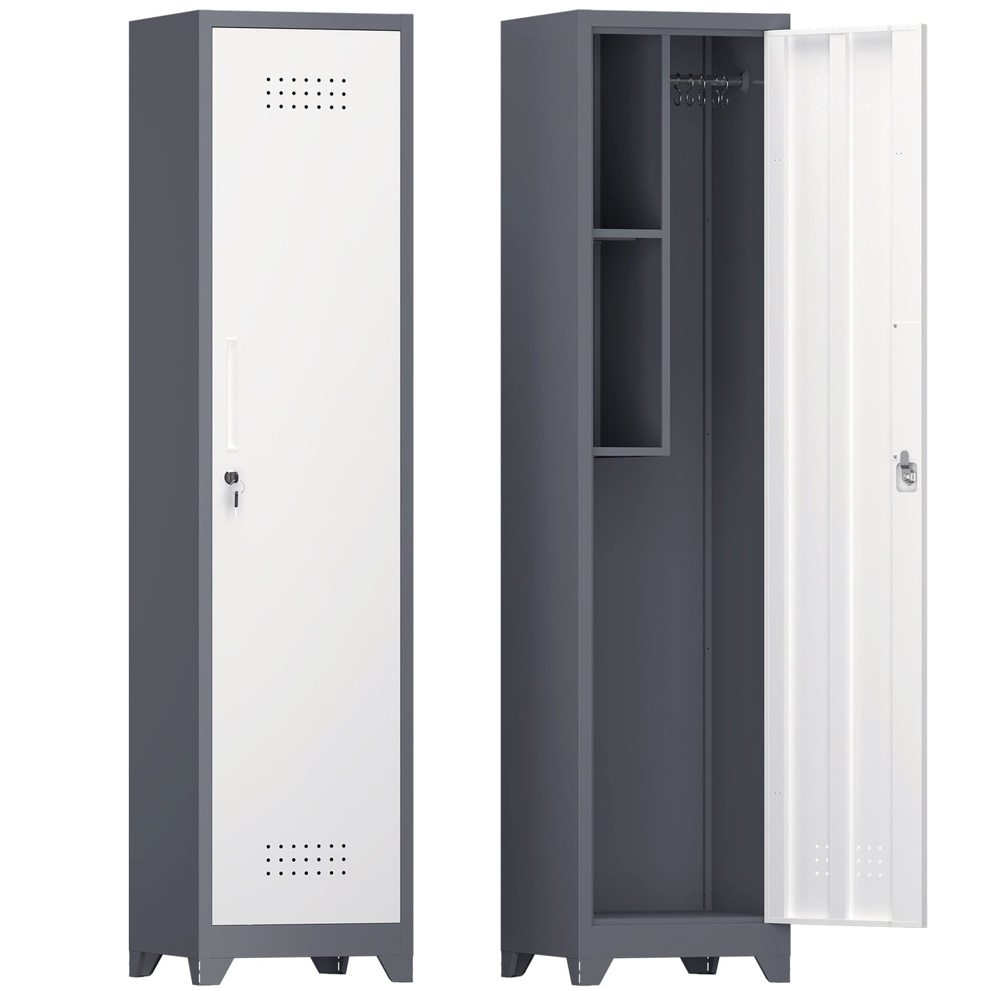 Metal Broom Storage Cabinet