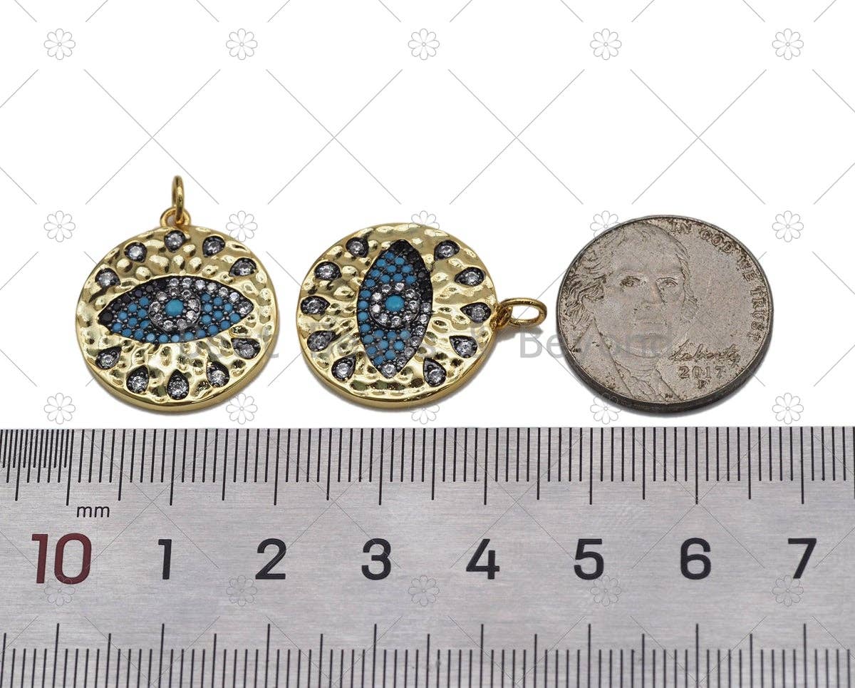 CZ Evil Eye Charm, Sku#L638