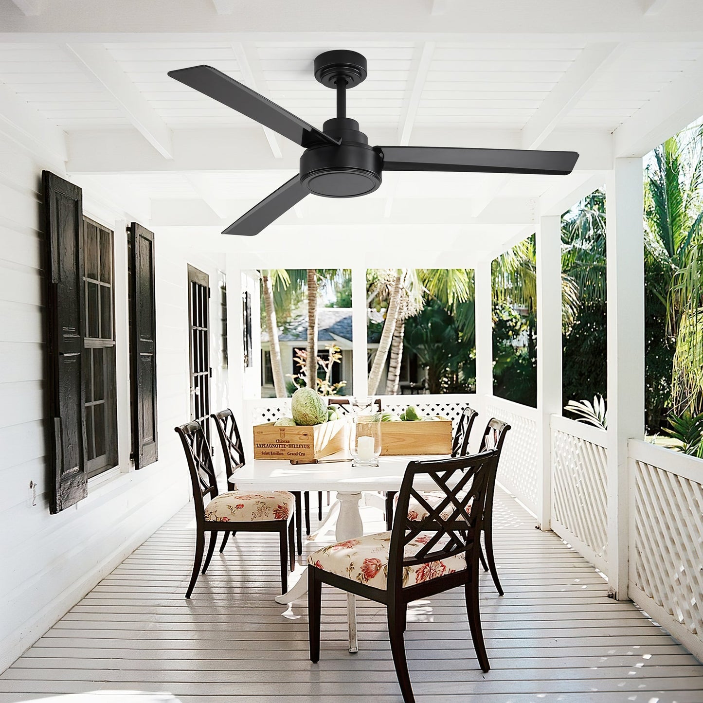 52" Outdoor Ceiling Fan Without Light - 3 ABS Blades