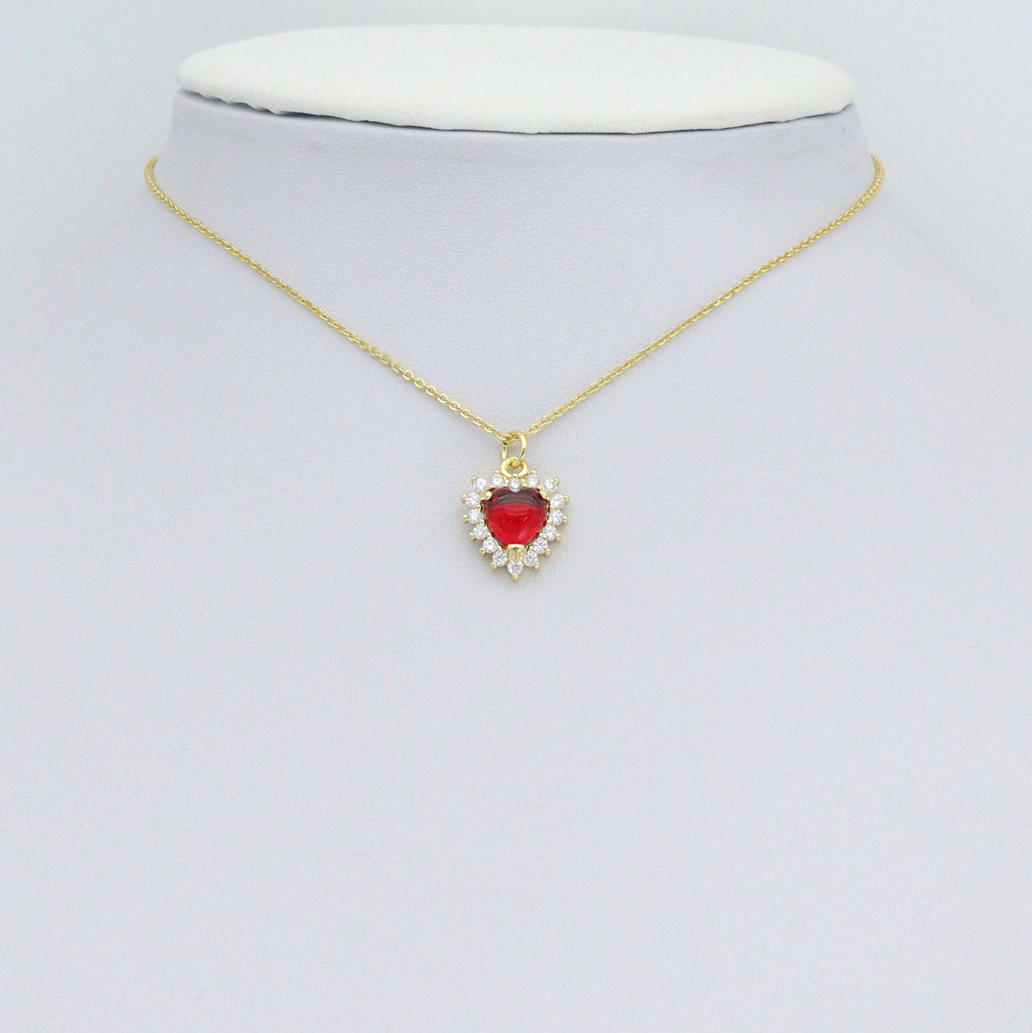 Various Stone Heart shape Gold Charm Pendant,Sku#LD739
