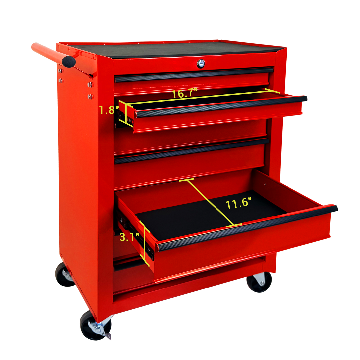 Rolling Metal Tool Chest with 7 Drawers
