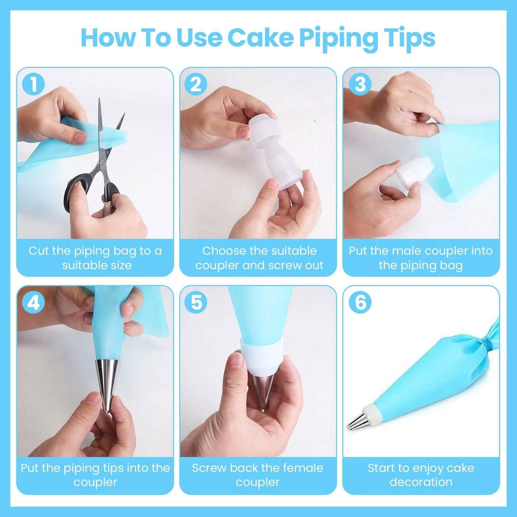 236-Pieces: Cake Decorating Kit Baking Tool with Piping Tips Couplers